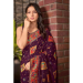 Picture of Ravishing Cotton & Silk Saddle Brown Saree