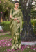 Picture of Comely Silk Dark Olive Green Saree