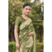 Picture of Comely Silk Dark Olive Green Saree