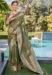 Picture of Nice Silk Dark Olive Green Saree