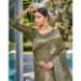 Picture of Nice Silk Dark Olive Green Saree