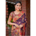 Picture of Delightful Cotton & Silk Purple Saree