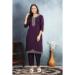 Picture of Good Looking Rayon & Silk Purple Kurtis And Tunic