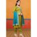 Picture of Resplendent Rayon & Silk Yellow Green Kurtis And Tunic