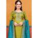 Picture of Resplendent Rayon & Silk Yellow Green Kurtis And Tunic