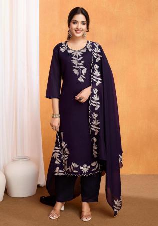 Picture of Rayon & Silk Midnight Blue Kurtis And Tunic