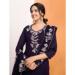 Picture of Rayon & Silk Midnight Blue Kurtis And Tunic