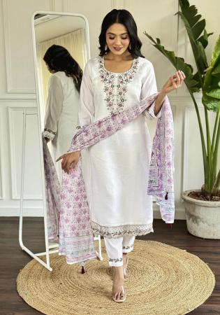 Picture of Pretty Chiffon White Kurtas