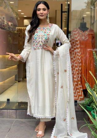 Picture of Amazing Chiffon Off White Kurtas