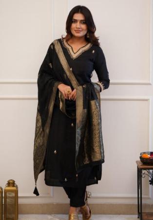 Picture of Beauteous Chiffon Black Kurtas