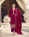 Picture of Sightly Silk Maroon Readymade Salwar Kameez