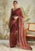 Picture of Ravishing Satin & Silk Brown Saree