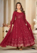 Picture of Wonderful Georgette Maroon Anarkali Salwar Kameez