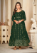 Picture of Georgette Dark Olive Green Anarkali Salwar Kameez