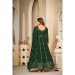 Picture of Georgette Dark Olive Green Anarkali Salwar Kameez