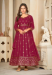 Picture of Graceful Georgette Fire Brick Anarkali Salwar Kameez