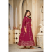 Picture of Graceful Georgette Fire Brick Anarkali Salwar Kameez