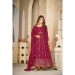 Picture of Graceful Georgette Fire Brick Anarkali Salwar Kameez