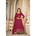 Picture of Graceful Georgette Fire Brick Anarkali Salwar Kameez