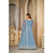 Picture of Excellent Net Steel Blue Anarkali Salwar Kameez