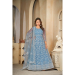 Picture of Excellent Net Steel Blue Anarkali Salwar Kameez