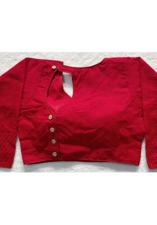 Picture of Stunning Cotton Crimson Designer Blouse