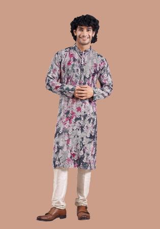 Picture of Excellent Chiffon & Silk Rosy Brown Kurtas