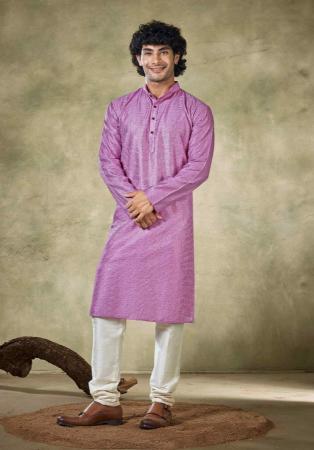 Picture of Good Looking Chiffon Fuchsia Kurtas