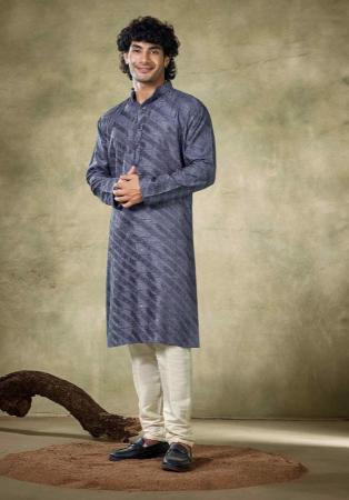 Picture of Classy Chiffon Navy Blue Kurtas