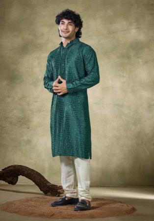 Picture of Gorgeous Chiffon Cadet Blue Kurtas