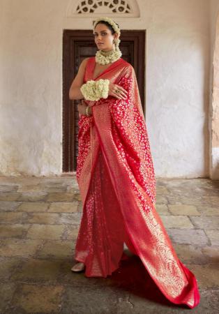 Picture of Good Looking Silk Crimson Saree