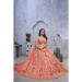 Picture of Silk & Organza Pale Violet Red Lehenga Choli