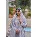 Picture of Organza Light Slate Grey Straight Cut Salwar Kameez