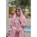 Picture of Organza Rosy Brown Straight Cut Salwar Kameez