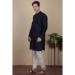 Picture of Good Looking Silk Navy Blue Kurtas