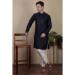 Picture of Good Looking Silk Navy Blue Kurtas