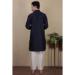 Picture of Good Looking Silk Navy Blue Kurtas