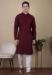 Picture of Gorgeous Cotton & Silk Maroon Kurtas