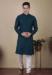 Picture of Amazing Cotton & Silk Navy Blue Kurtas