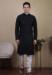 Picture of Amazing Cotton & Silk Navy Blue Kurtas