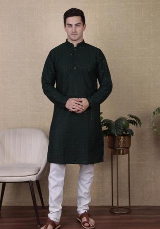 Picture of Classy Cotton & Silk Dark Slate Grey Kurtas