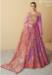 Picture of Well Formed Organza Brown Anarkali Salwar Kameez