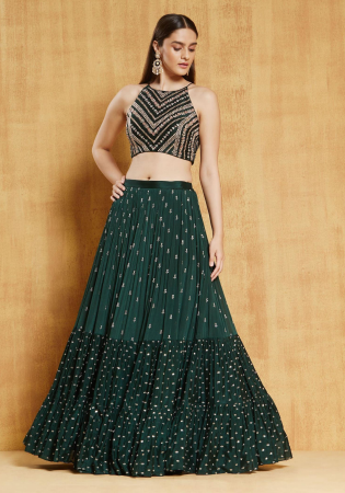 Picture of Comely Georgette Sea Green Lehenga Choli