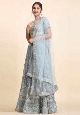 Picture of Nice Georgette Light Slate Grey Lehenga Choli