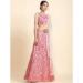 Picture of Lovely Georgette Dark Salmon Lehenga Choli