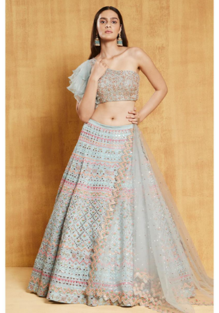 Picture of Good Looking Organza Thistle Lehenga Choli