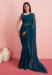 Picture of Well Formed Georgette Navy Blue Saree