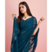 Picture of Well Formed Georgette Navy Blue Saree