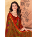 Picture of Shapely Chiffon Dark Olive Green Saree