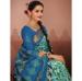 Picture of Nice Silk Dark Sea Green Saree